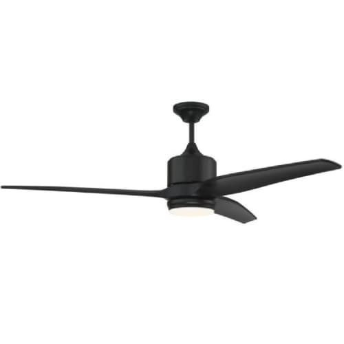 Craftmade 60-in 66W Mobi Ceiling Fan w/ Bulb, 3-Speed, 3-Blade, Flat Black