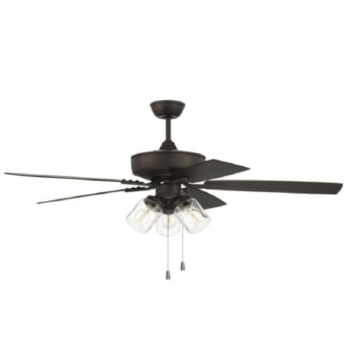 Craftmade 52-in 64W Outdoor Pro Plus 104 Ceiling Fan, 3-Speed, 5-Blade, Black