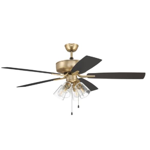 Craftmade 52-in 67W Pro Plus 104 Ceiling Fan w/ Bulb, 3-Speed, 5-Blade, Brass