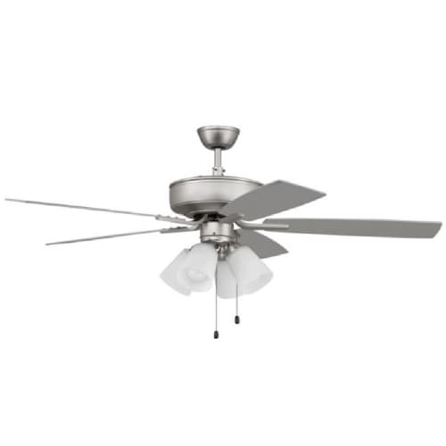 Craftmade 52-in 67W Pro Plus 114 Ceiling Fan, 3-Speed, 5-Blade, Nickel/Greywood