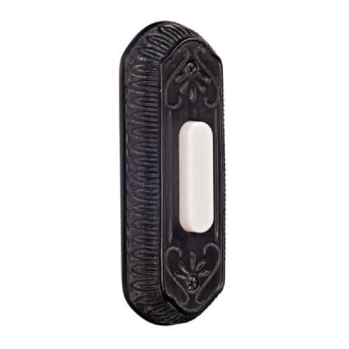 Craftmade 0.2W LED Designer Ornate Lighted Push Button, Weathered Black