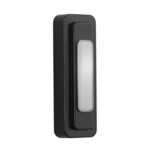 Craftmade 0.2W LED Tiered Rectangular Lighted Push Button, Flat Black