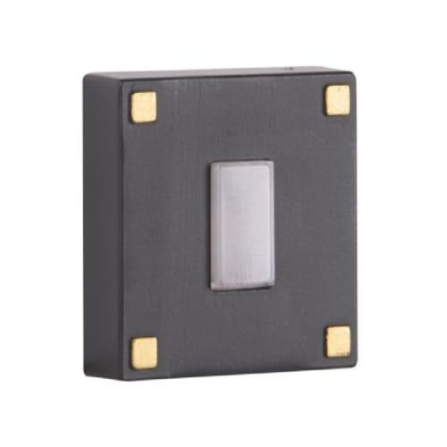 Craftmade 0.2W LED Square Transitional Lighted Push Button, Bronze