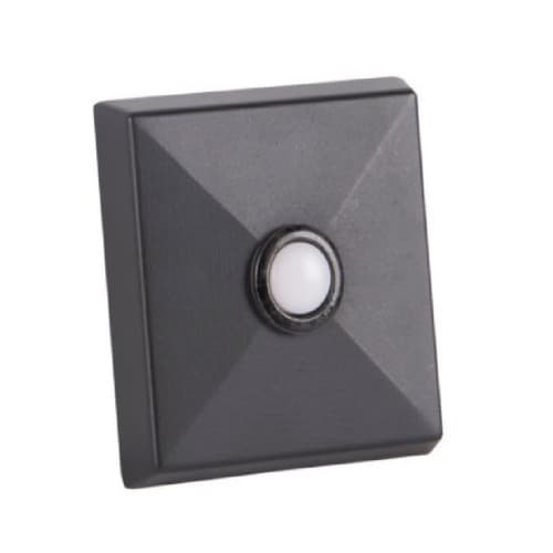Craftmade 0.2W LED Square Tent Lighted Push Button, Pewter