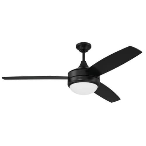 Craftmade 52-in 56W Phaze II Ceiling Fan w/ Bulb, 4-Speed, 3-Blade, Flat Black