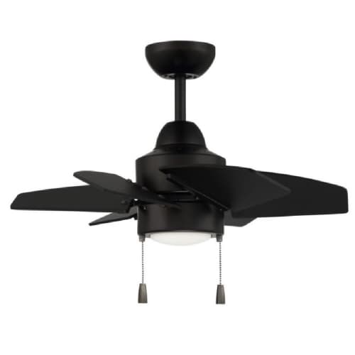 Craftmade 24-in 26W Propel II Ceiling Fan w/ Bulb, 3-Speed, 6-Blade, Flat Black