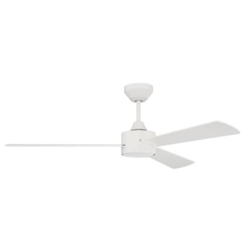 Craftmade 52-in 32W Provision Ceiling Fan w/o Bulb, 6-Speed, 3-Blade, White