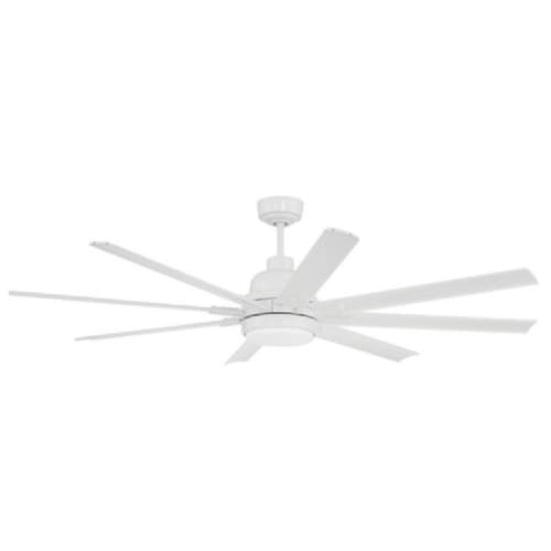 Craftmade 65-in 40W Rush Ceiling Fan w/ Bulb, 6-Speed, 8-Blade, White