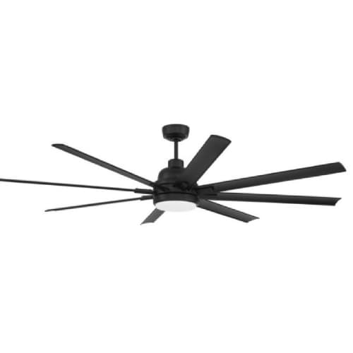 Craftmade 72-in 42W Rush Ceiling Fan w/ Bulb, 6-Speed, 8-Blade, Flat Black