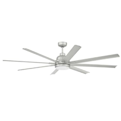 Craftmade 72-in 42W Rush Ceiling Fan w/ Bulb, 6-Speed, 8-Blade, Painted Nickel