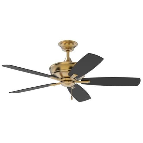 Craftmade 56-in 65W Sloan Ceiling Fan w/o Bulb, 3-Speed, 5-Blade, Satin Brass