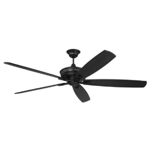 Craftmade 72-in 31W Santori Ceiling Fan w/o Bulb, 6-Speed, 5-Blade, Flat Black