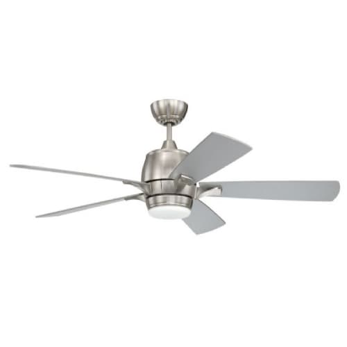 Craftmade 52-in 76W Stellar Ceiling Fan w/Bulb, 3-Speed, 5-Blade, Brushed Nickel