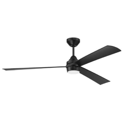 Craftmade 60-in 24W Sterling Ceiling Fan w/ Bulb, 6-Speed, 3-Blade, Flat Black