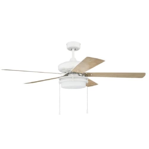 Craftmade 52-in 57W Stonegate Ceiling Fan w/ Bulb, 3-Speed, 5-Blade, White