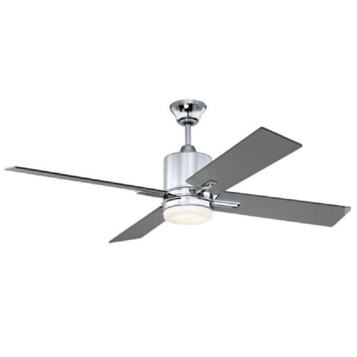 Craftmade 52-in 60W Teana Ceiling Fan w/ Bulb, 4-Speed, 4-Blade, Chrome