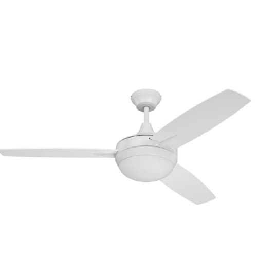 Craftmade 52-in 57W Targas Ceiling Fan w/ Bulb, 4-Speed, 3-Blade, White