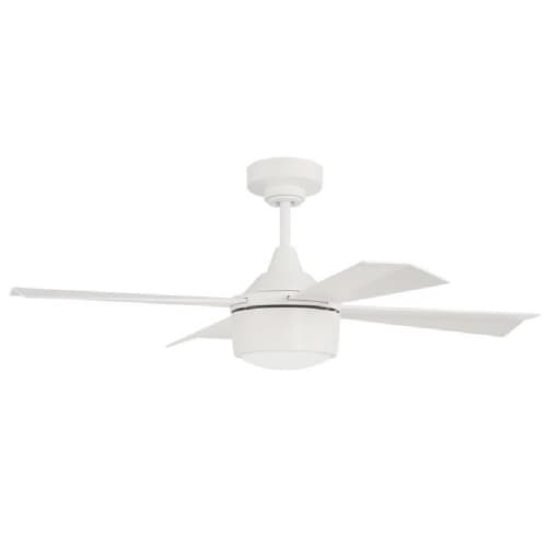 Craftmade 42-in 51W Theo Ceiling Fan w/ Bulb, 3-Speed, 4-Blade, White