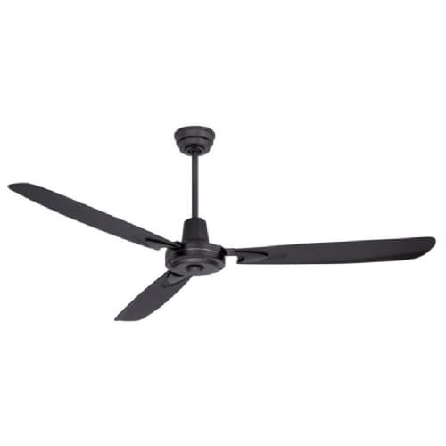 Craftmade 58-in 78W Velocity Ceiling Fan w/o Bulb, 4-Speed, 3-Blade, Flat Black