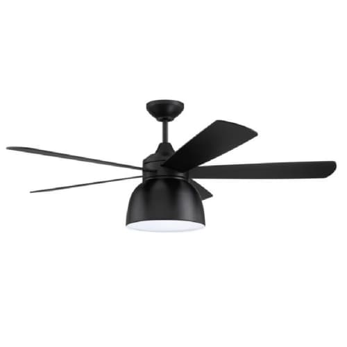 Craftmade 52-in 32W Ventura Ceiling Fan w/ Bulb, 6-Speed, 5-Blade, Flat Black