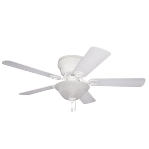 Craftmade 42-in 44W Wyman Ceiling Fan w/ Bulb, 3-Speed, 5-Blade, White