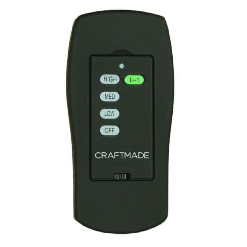 Craftmade Universal Wi-Fi Fan Remote Control, 3-Speed, Black