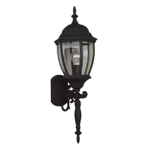 Craftmade Medium Bent Glass Cast Outdoor Wall Sconce w/o Bulb, Textured Black