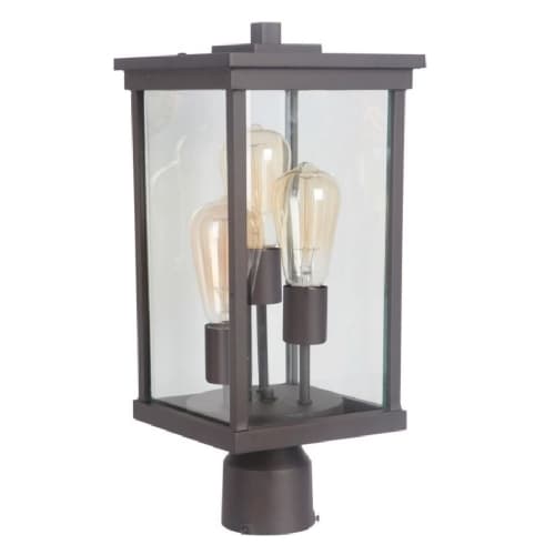 Craftmade Large Riviera III Outdoor Post Mount w/o Bulb, 3 Light, Oiled Bronze
