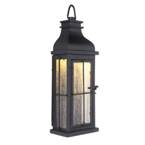 Craftmade 8W LED Vincent Outdoor Lantern Wall Sconce, Non-Dim, 3000K, Midnight