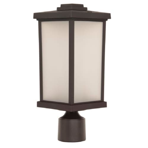 Craftmade Resilience Outdoor Post Mount Fixture w/o Bulb, E26, Bronze/Frosted