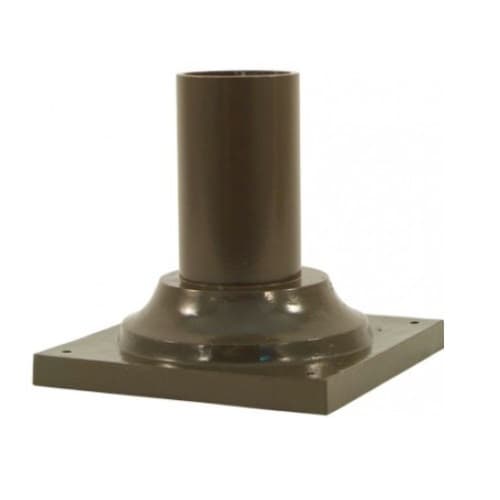 Dabmar 7.38-in x 7.5-in Pier Mount for Post Top Light, Large, Bronze