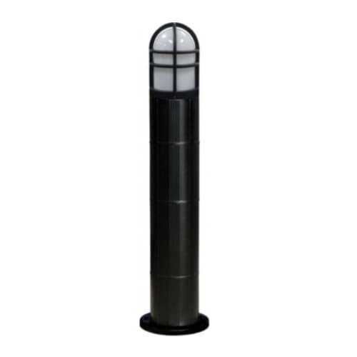 Dabmar 20W LED Fiberglass Bollard Light, 120V-277V, 5000K, Black