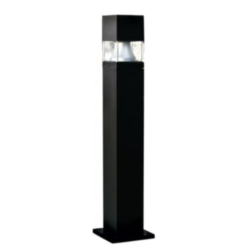 Dabmar 12W LED Square Fiberglass Bollard Light, 120V-277V, 5000K, Bronze