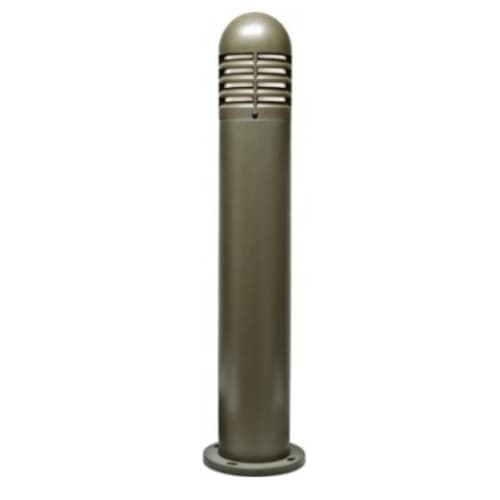 Dabmar 6W LED Louvered Fiberglass Bollard Light, 120V, 3000K, Bronze