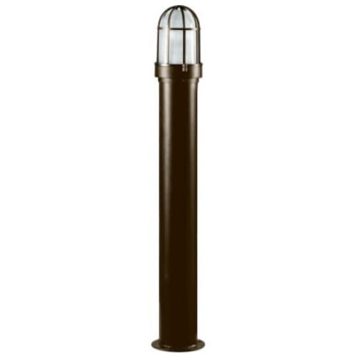 Dabmar Open Cage Steel Bollard Light w/o Bulb, E26, 120V, Bronze