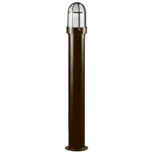 Dabmar 12W LED Open Cage Steel Bollard Light, G24, 120V-277V, 3000K, Bronze