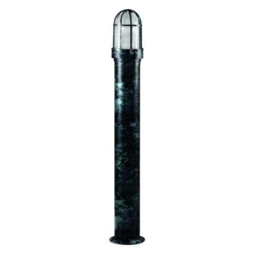 Dabmar 9W LED Open Cage Steel Bollard Light, GU24, 120V, 4000K, Verde Green