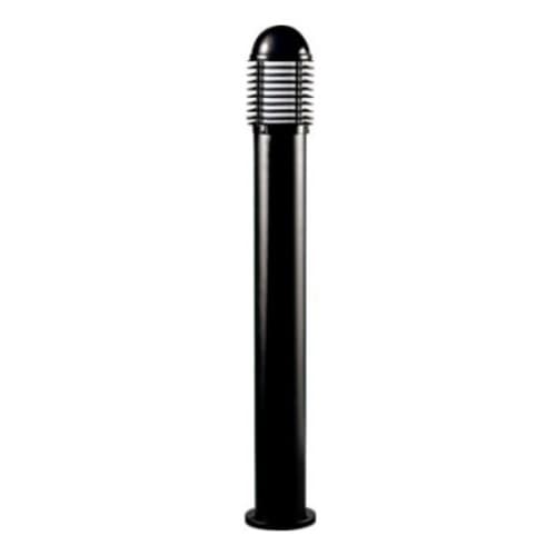 Dabmar 12W LED Caged Aluminum Bollard Light, G24, 120V-277V, 3000K, Black