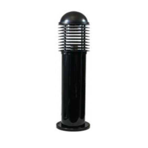 Dabmar Caged PVC Mini Bollard Light w/o Bulb, E26, 120V, Black