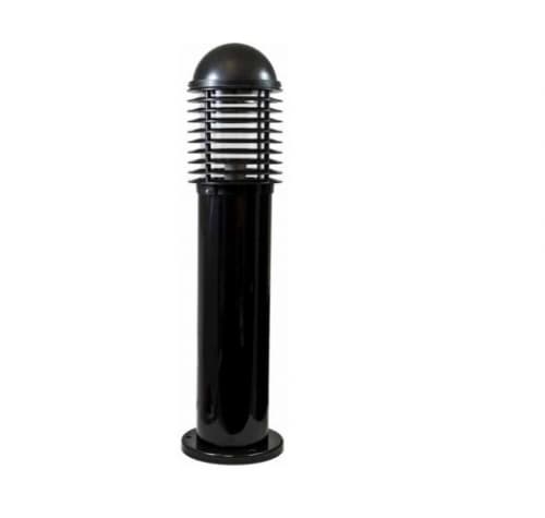 Dabmar 20W 2-ft Polycarbonate LED Bollard Light, Short Louvers, G24 2-Pin, 5000K, Black