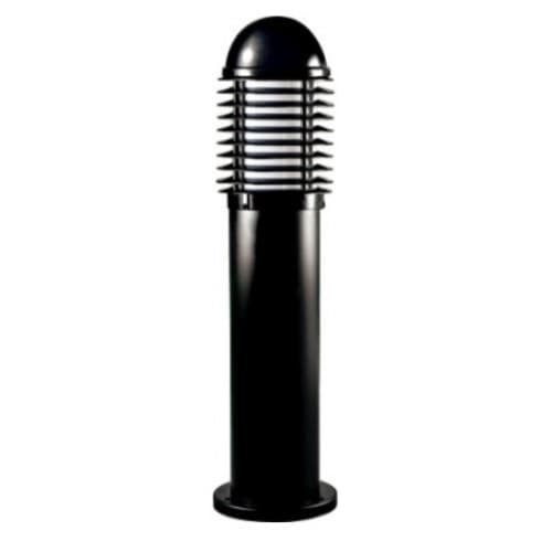 Dabmar 6W LED Caged Aluminum Mini Bollard Light, E26, 120V, 3000K, Black