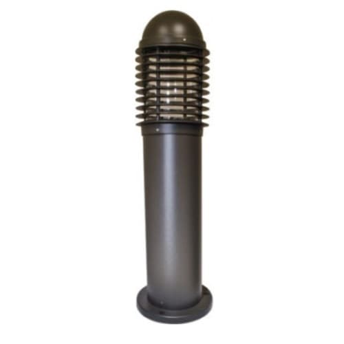 Dabmar 9W LED Caged Aluminum Mini Bollard Light, GU24 120V, 2700K, Bronze