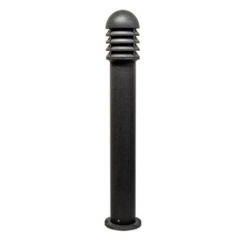 Dabmar Shuttered Aluminum Bollard Light w/o Bulb, E26, 120V, CL/BK