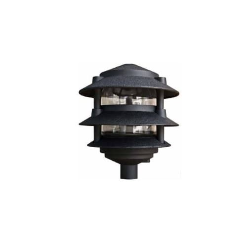 Dabmar 9W LED Pagoda, 3-Tier, 2700K, 6-in Top, .5-in Base, 120V, Bronze