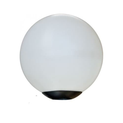 Dabmar 16W 13" Outdoor LED Globe Post Light, 3000K, Black