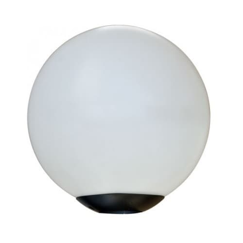 Dabmar 16-in 20W LED Post Top Globe Light, 120V-277V, 6500K, Black