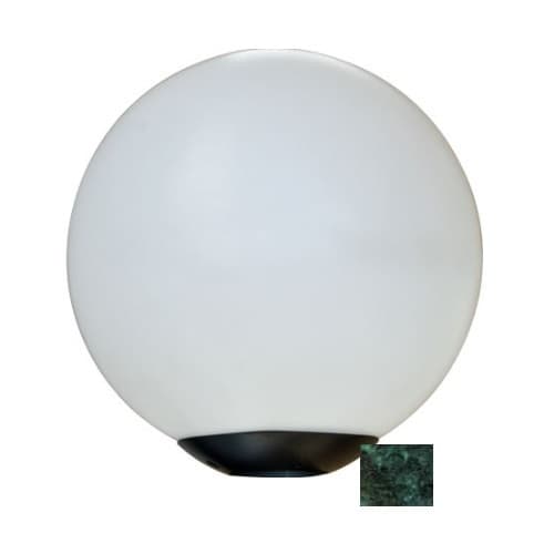 Dabmar 20W 16-in Globe LED Post Top Light, G24, 120V-277V, 5000K, Verde Green