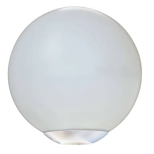 Dabmar 16W 18" Outdoor LED Globe Post Light, 3000K, White