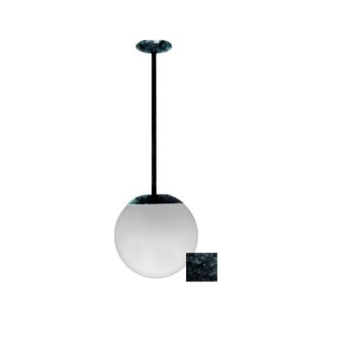 Dabmar 13-in 16W LED Drop Down Globe Ceiling Light w/ 18-in Stem, 85V-265V, 5000K, Verde Green