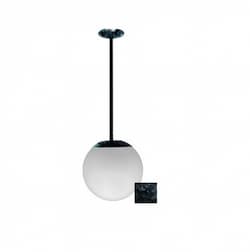 Dabmar 16-in 16W LED Drop Down Globe Ceiling Light w/ 24-in Stem, 85V-265V, 5000K, Verde Green